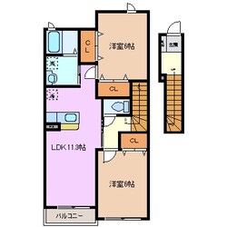 フィニートⅡの物件間取画像